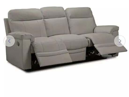 Argos Home New Paolo 3 Seater Manual Recliner Sofa - GreY