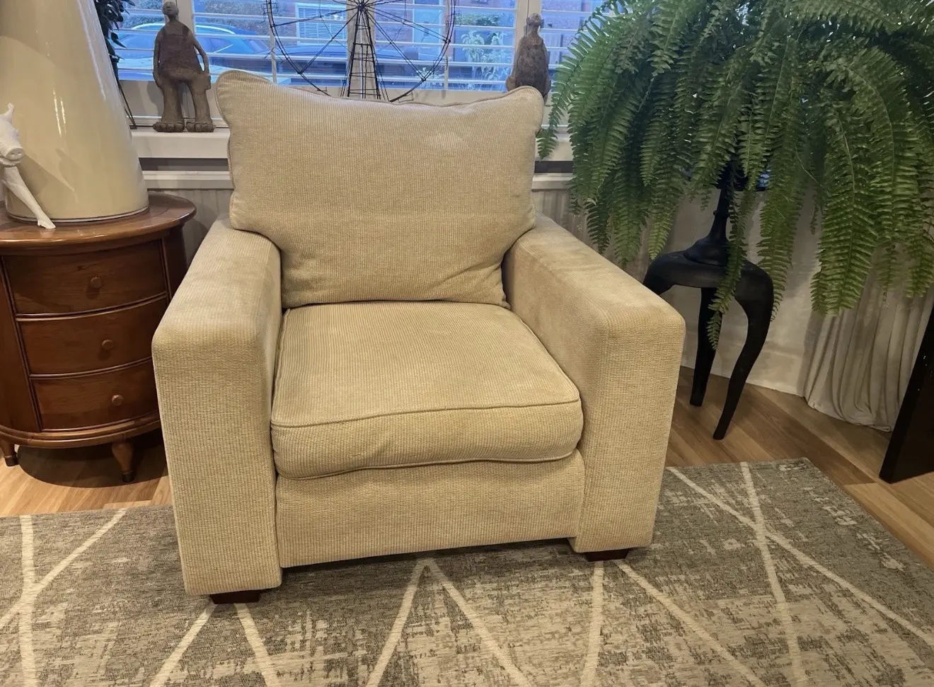 Collins and hayes sofa, footstool and chair