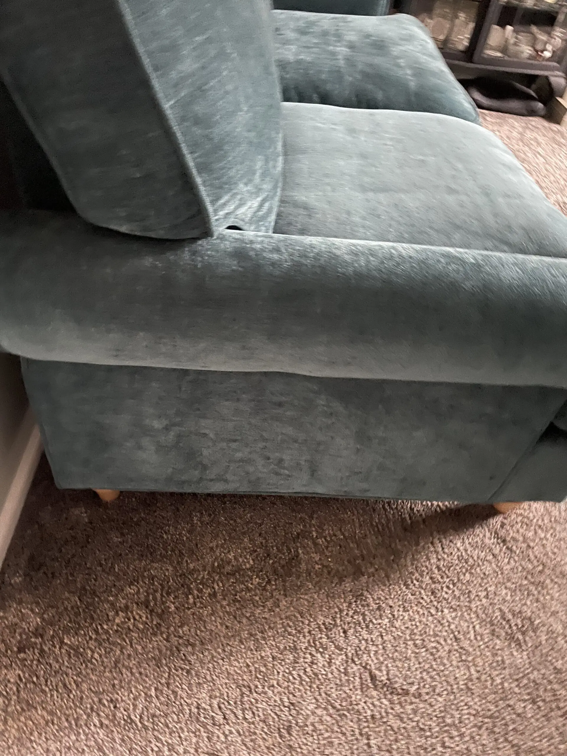 Roseland emerald green 3 seater Alfie sofa, armchair and footstool