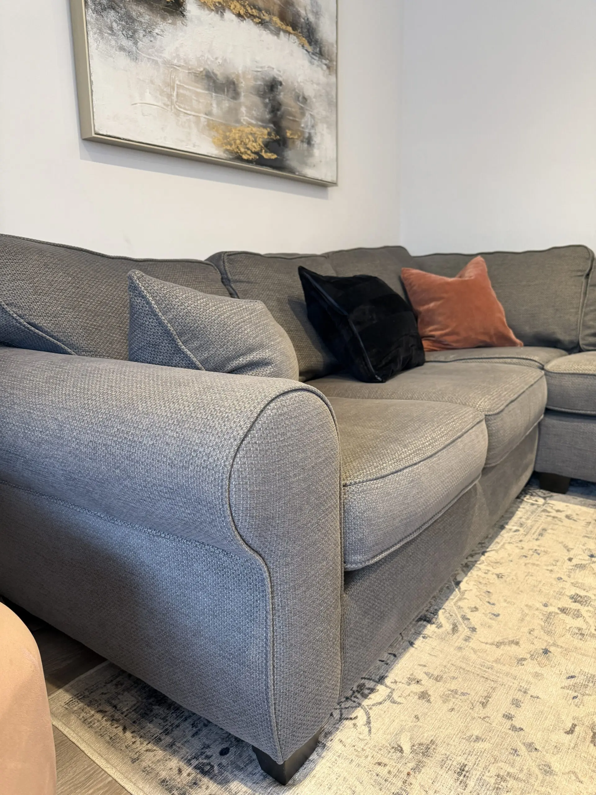 Sofology Nimbus 5-Seater Corner Sofa (Grey) + Footstool