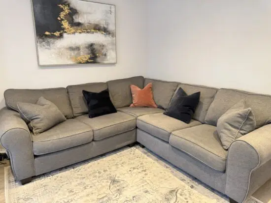 Sofology Nimbus 5-Seater Corner Sofa (Grey) + Footstool