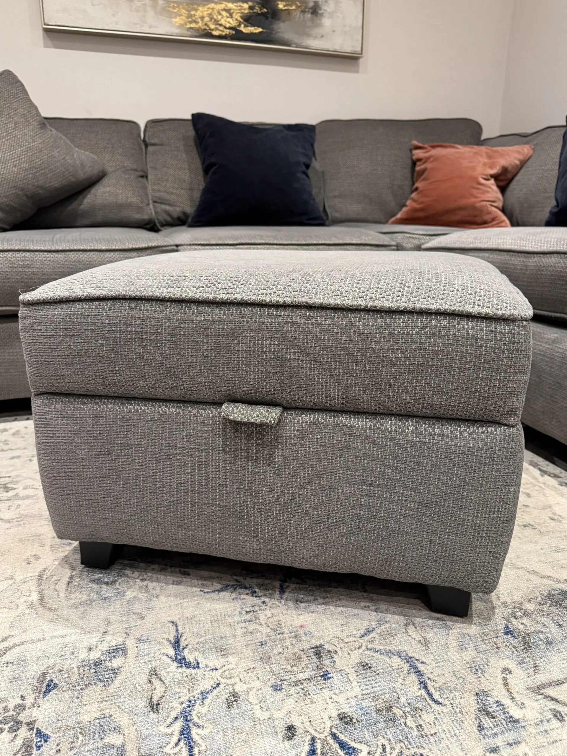 Sofology Nimbus 5-Seater Corner Sofa (Grey) + Footstool