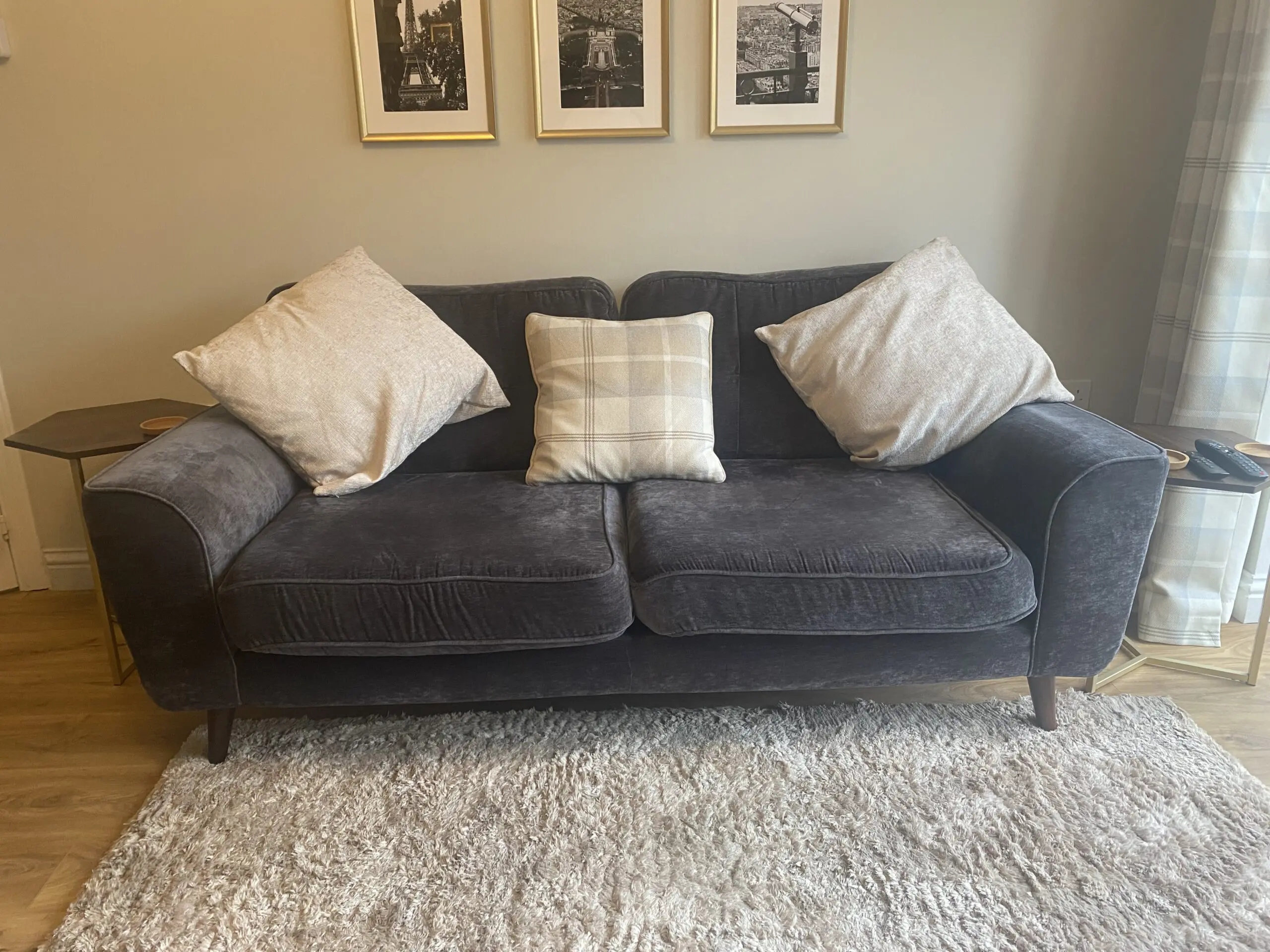 DFS Amaris 2+3 seater sofas in slate