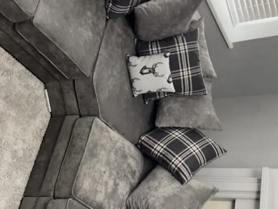 GREY SCATTER BACK CORNER SOFA