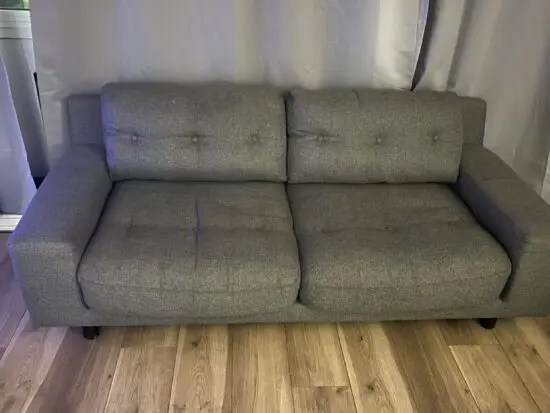 2x Grey 2 seater sofas