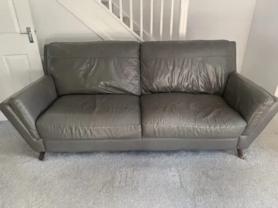 3 seat Sofology Fellini Grey sofa + Footstool