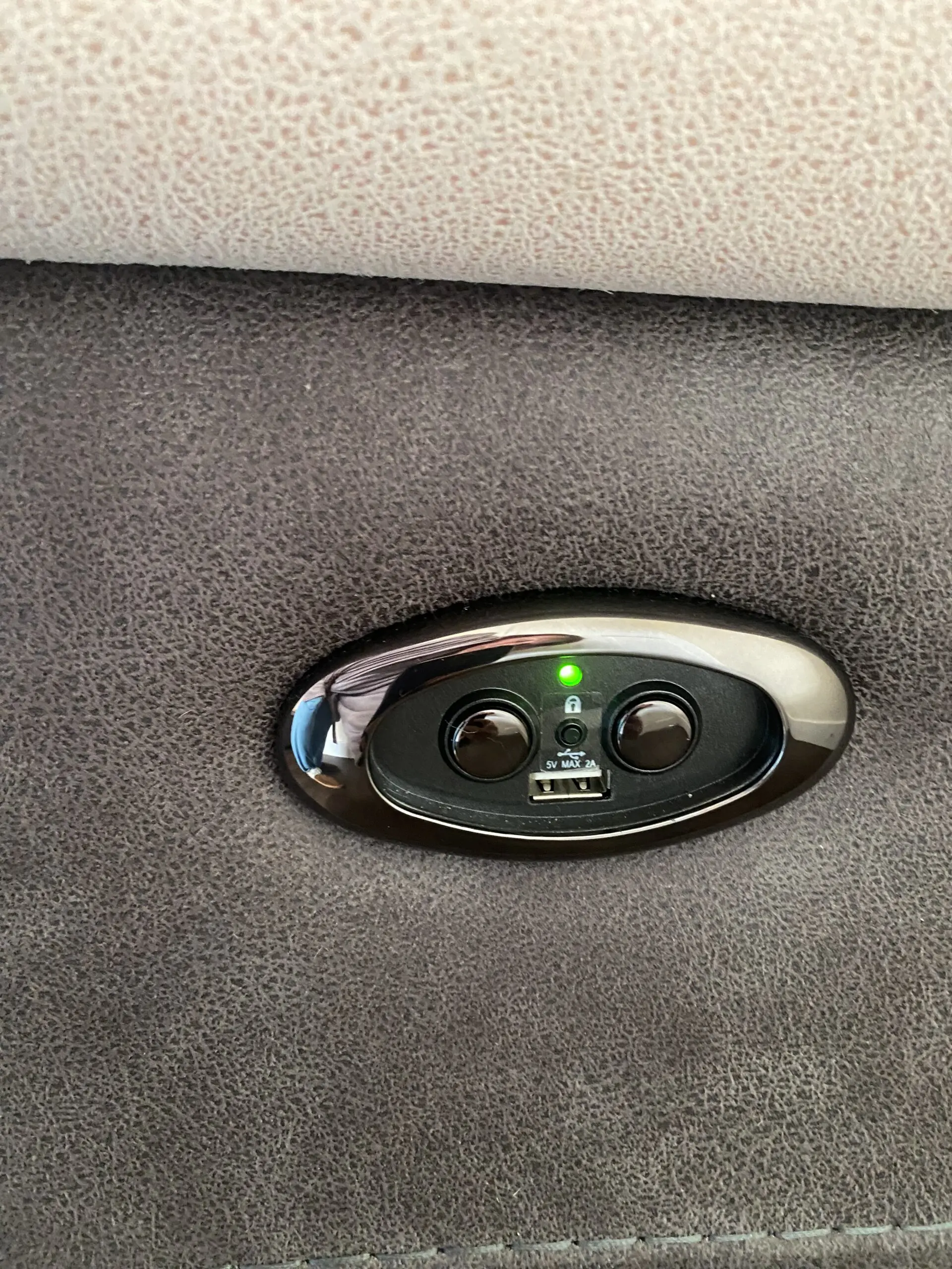 2 luxury electric Power recliner sofas (Emery 2s) with usb charging ports