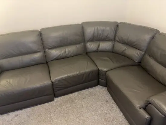 SCS Italian Leather Electric recliner corner sofa