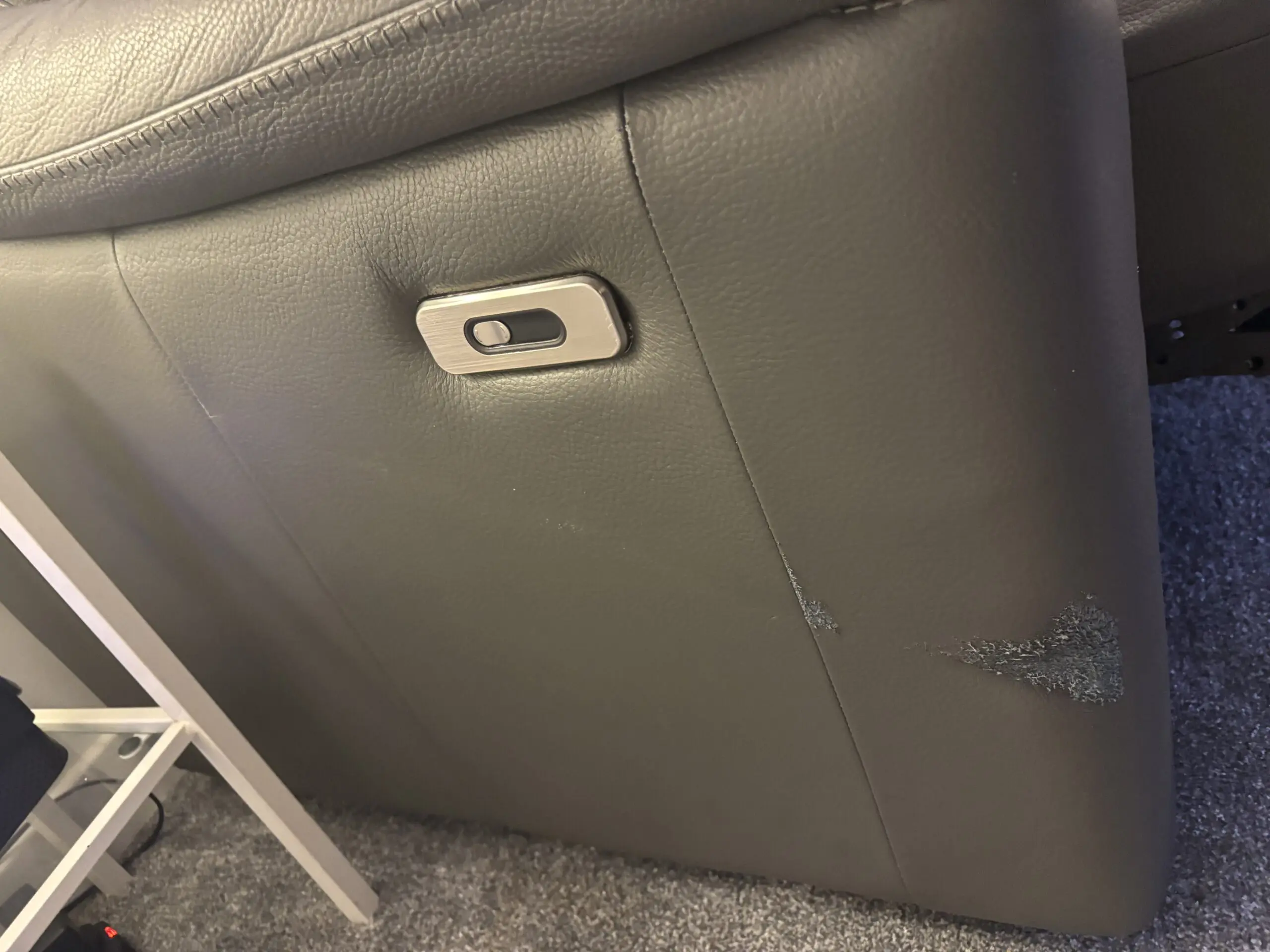 SCS Italian Leather Electric recliner corner sofa