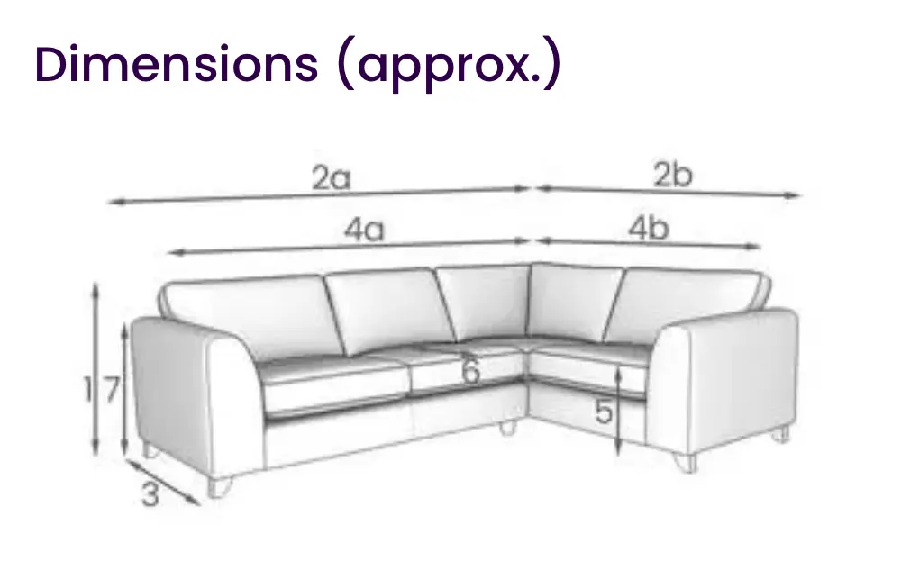 Lorella DFS Formal Back Left Hand Facing 3 Seater Corner DFS Sofa