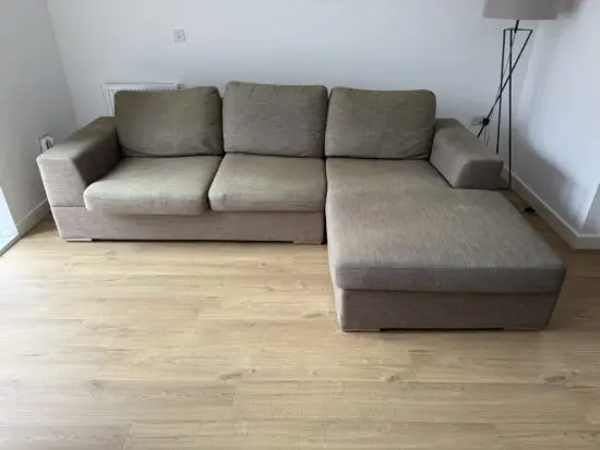 Dwell Corner Sofa Bed 3 seater colour mokka