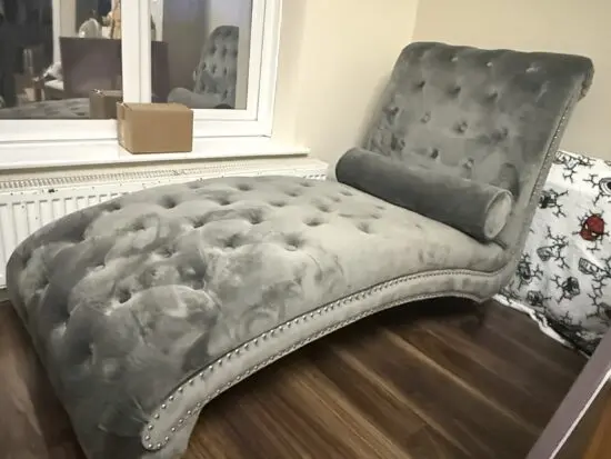 Luxury Grey Chaise Lounge