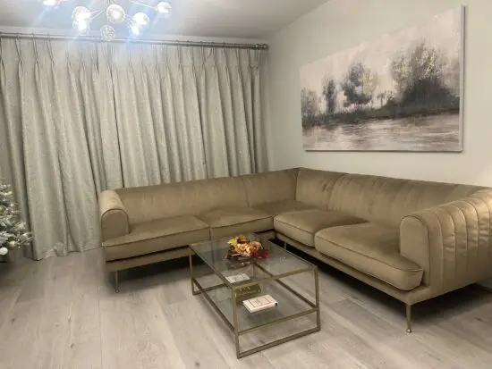 DFS Enchanted Latte Coloured Corner Sofa