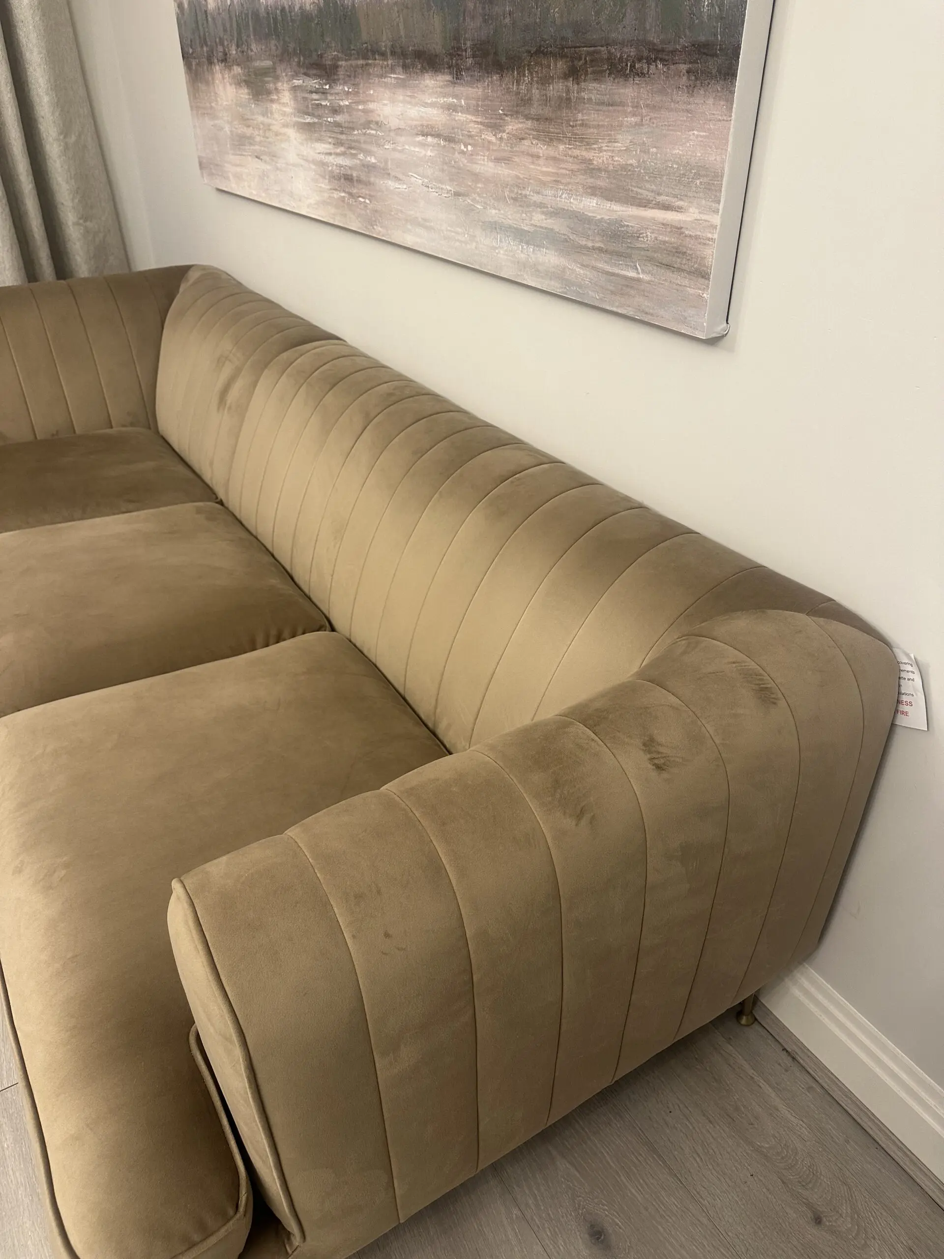 DFS Enchanted Latte Coloured Corner Sofa