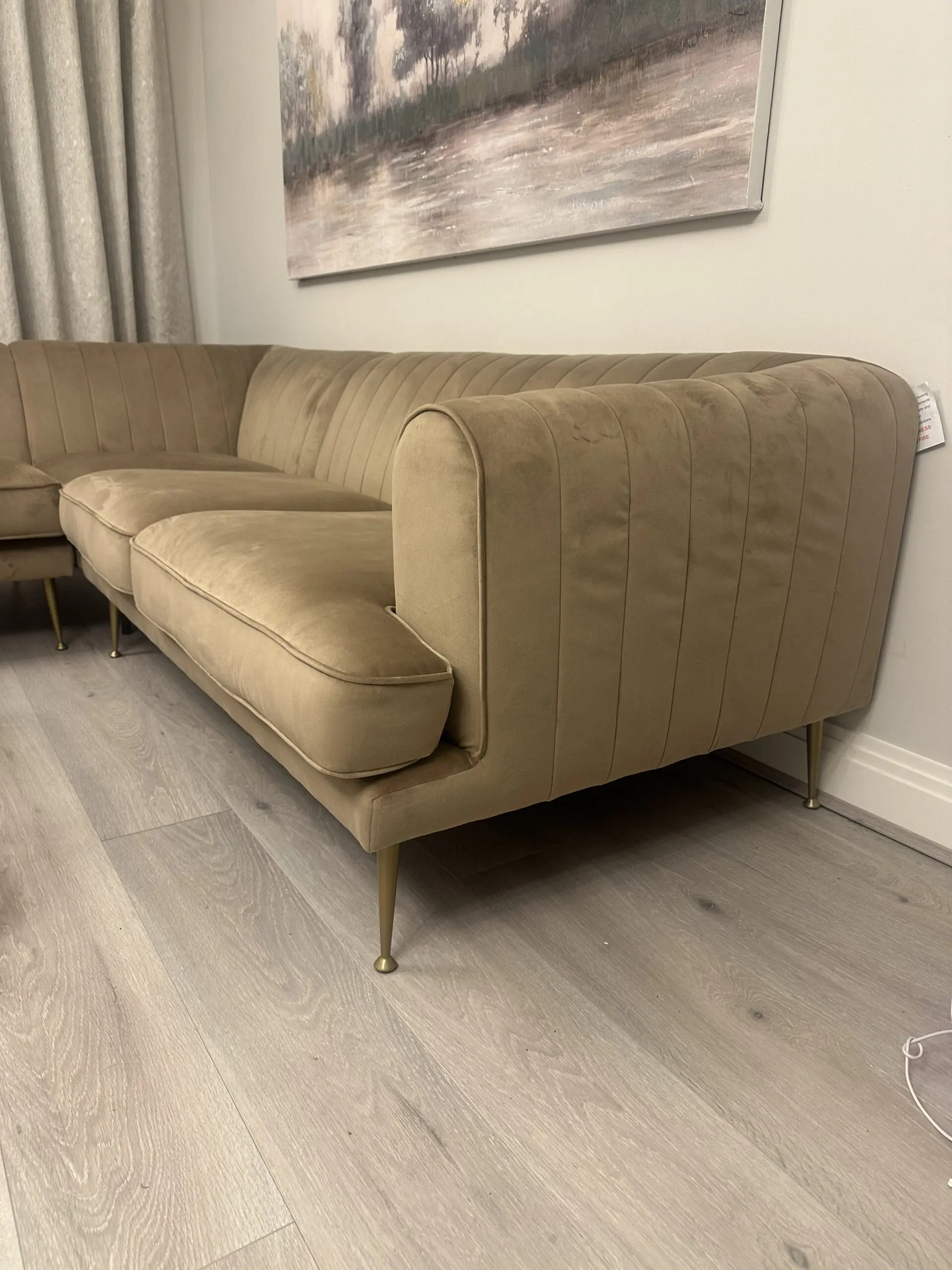 DFS Enchanted Latte Coloured Corner Sofa