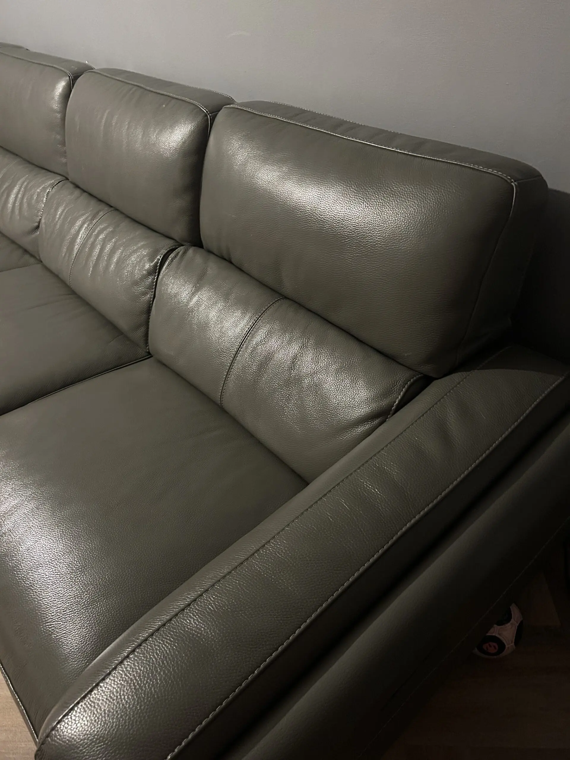 DFS San Antonio steel grey corner reclining sofa