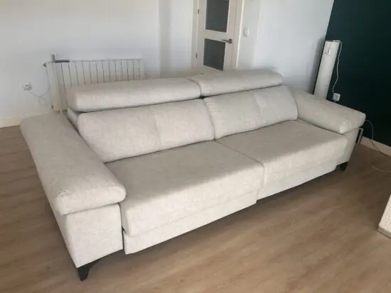 Sofá gris perla a medida