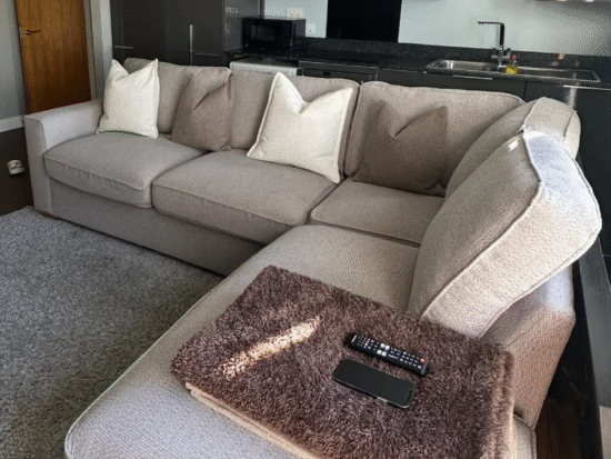 DFS GREY CORNER SOFA