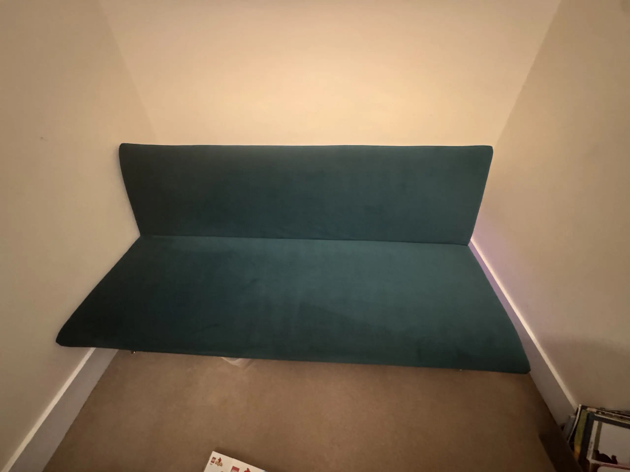 Habitat Matteo Velvet 2 Seater Sofa Bed - Green