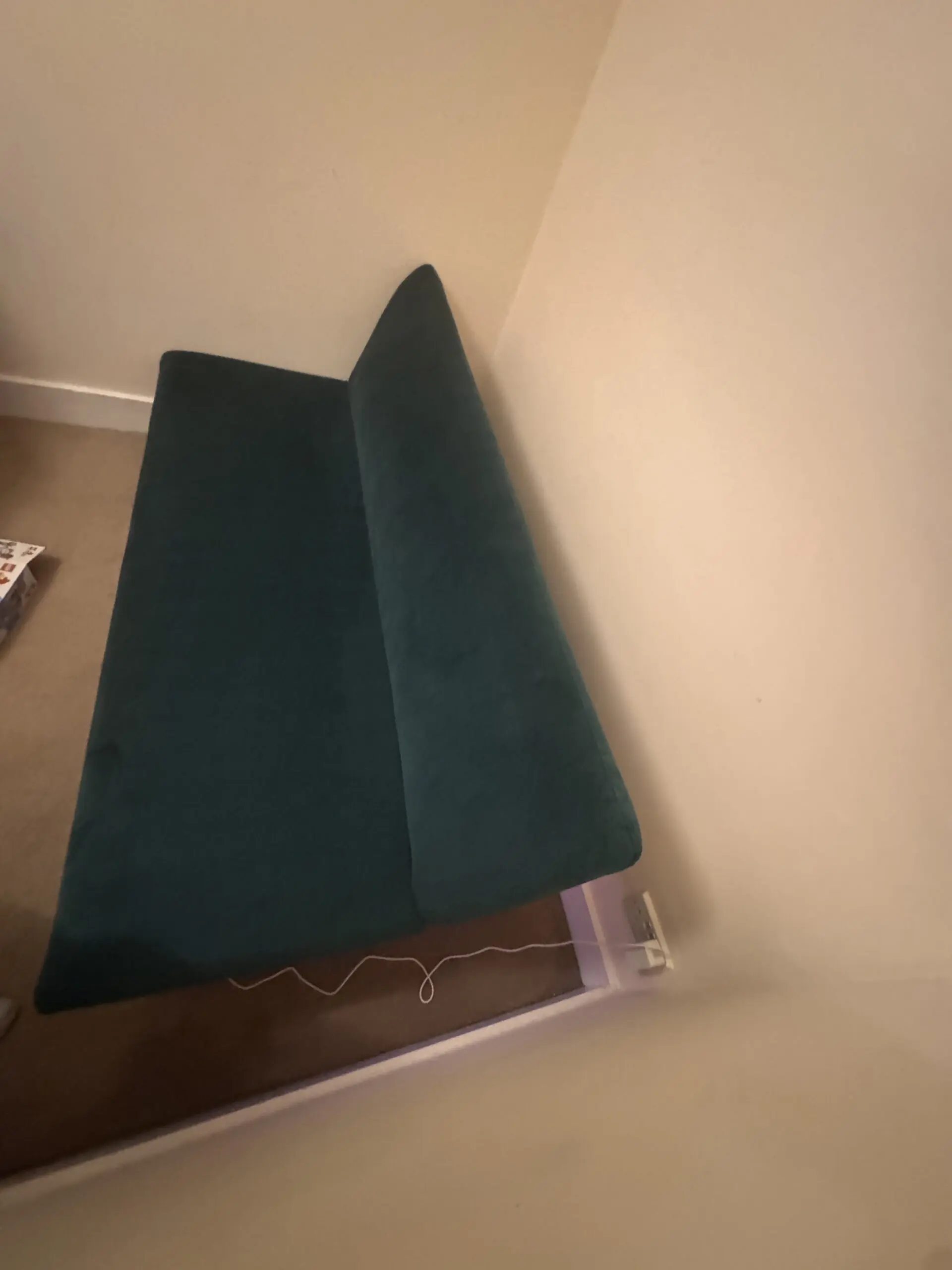 Habitat Matteo Velvet 2 Seater Sofa Bed - Green