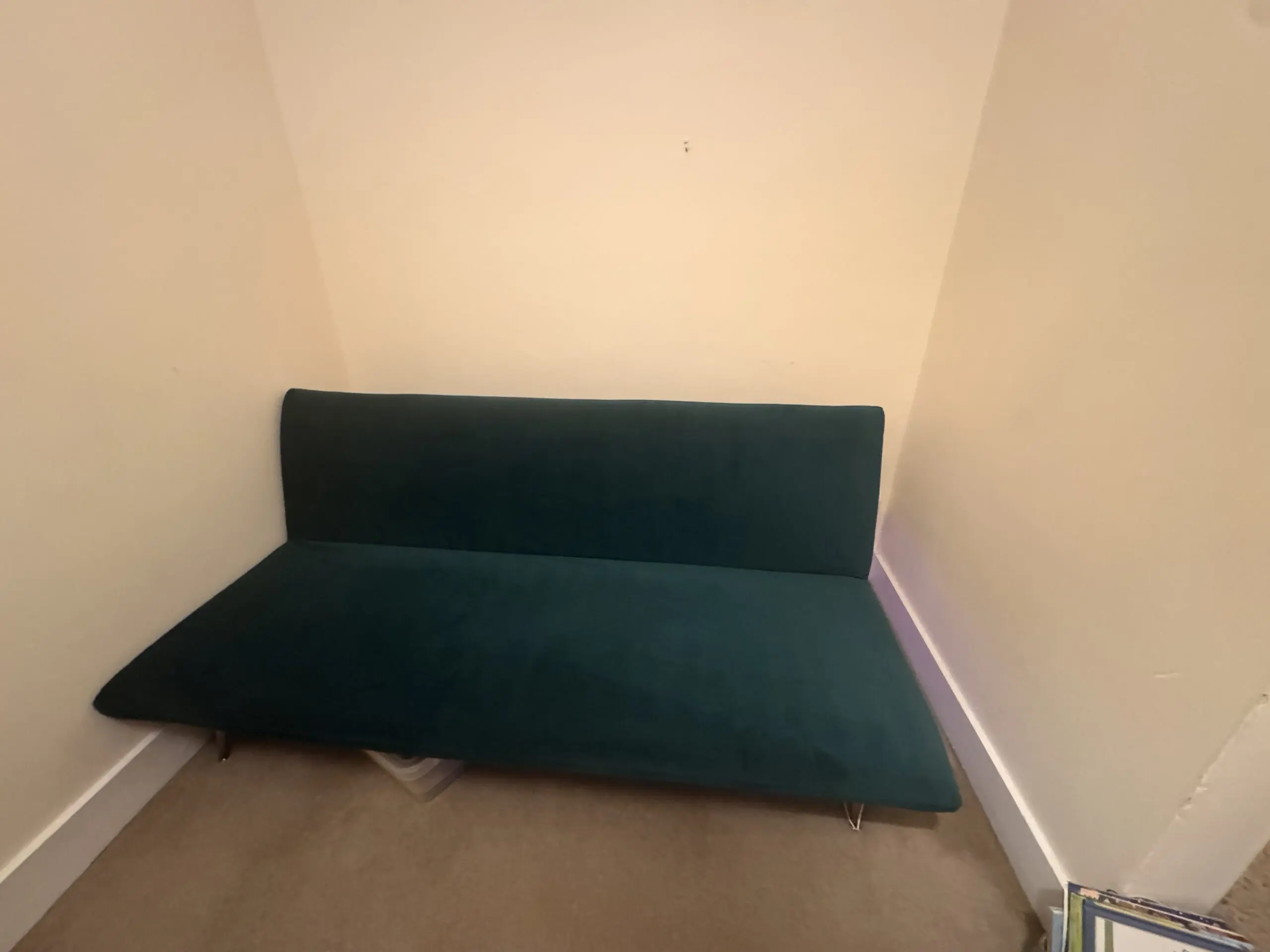 Habitat Matteo Velvet 2 Seater Sofa Bed - Green