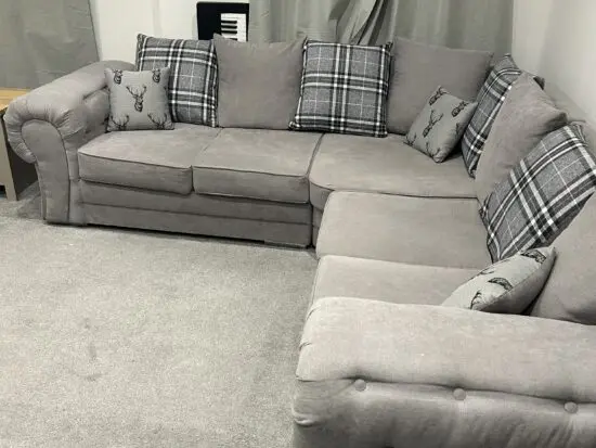 Debenhams grey corner sofa