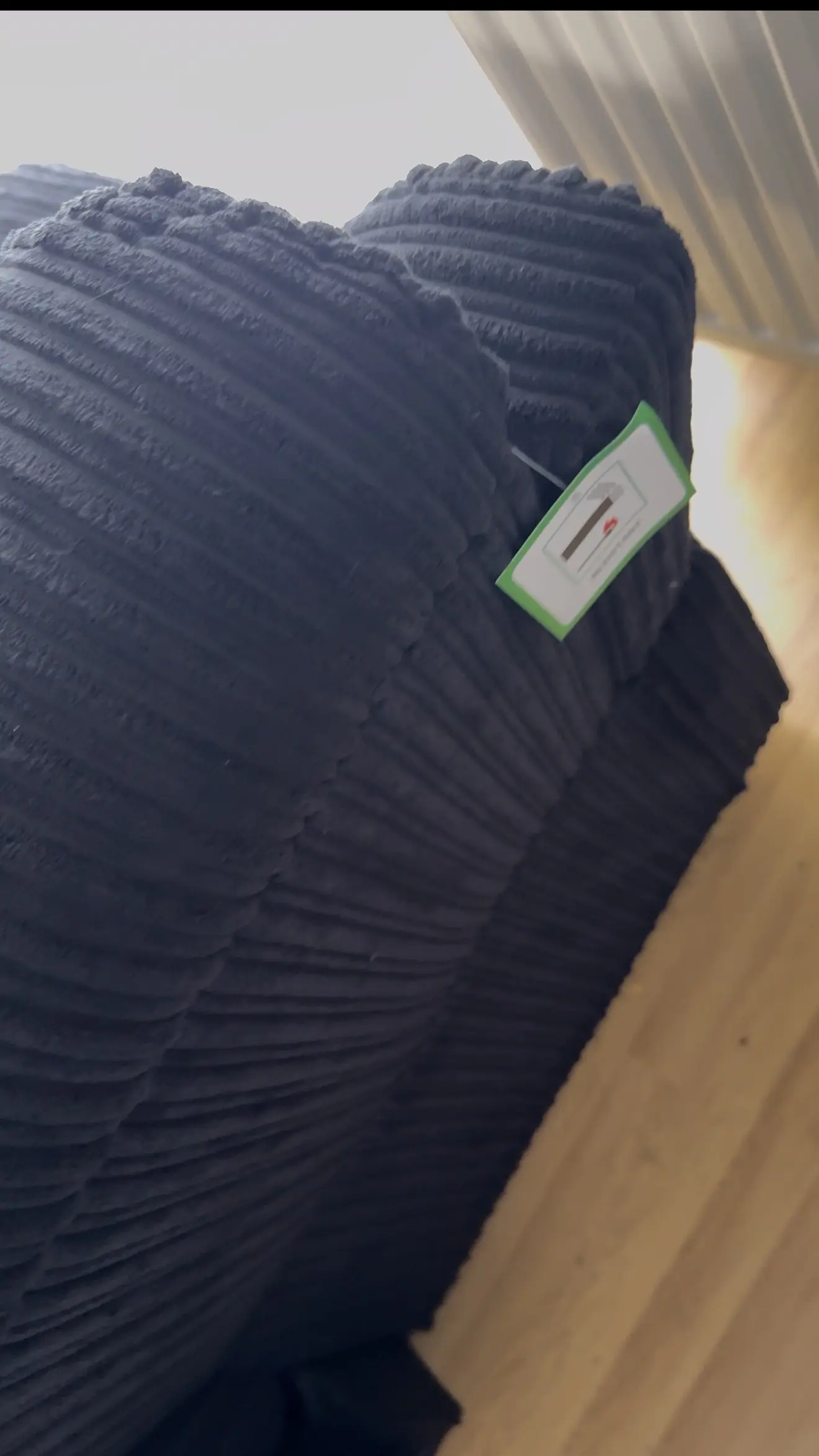 Canterbury black Jumbo Cord Recliner 3 Seater Sofa