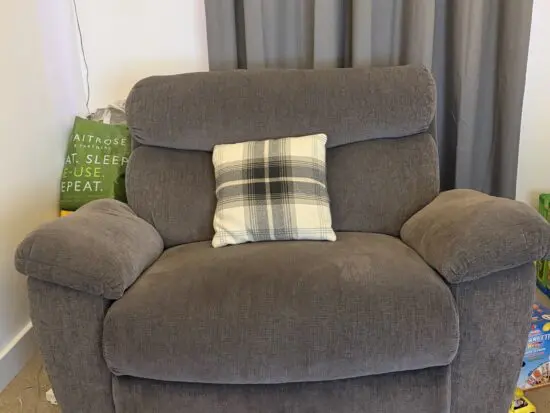 Grey SCS Reclining Love Seat