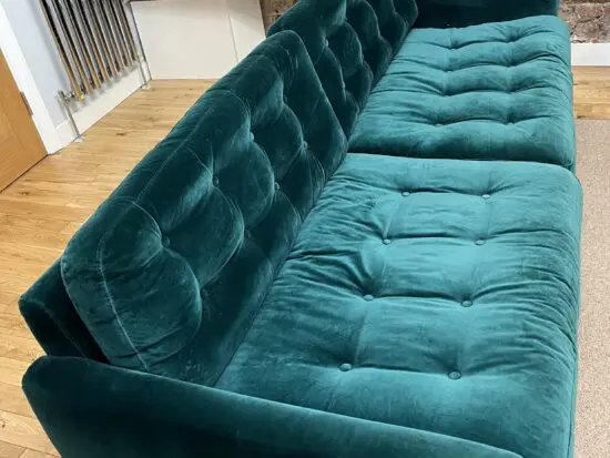 Habitat emerald green fenner 3 seater sofa