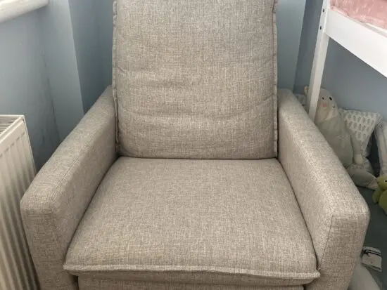 Pottery barn grey reclining chair (sofa)