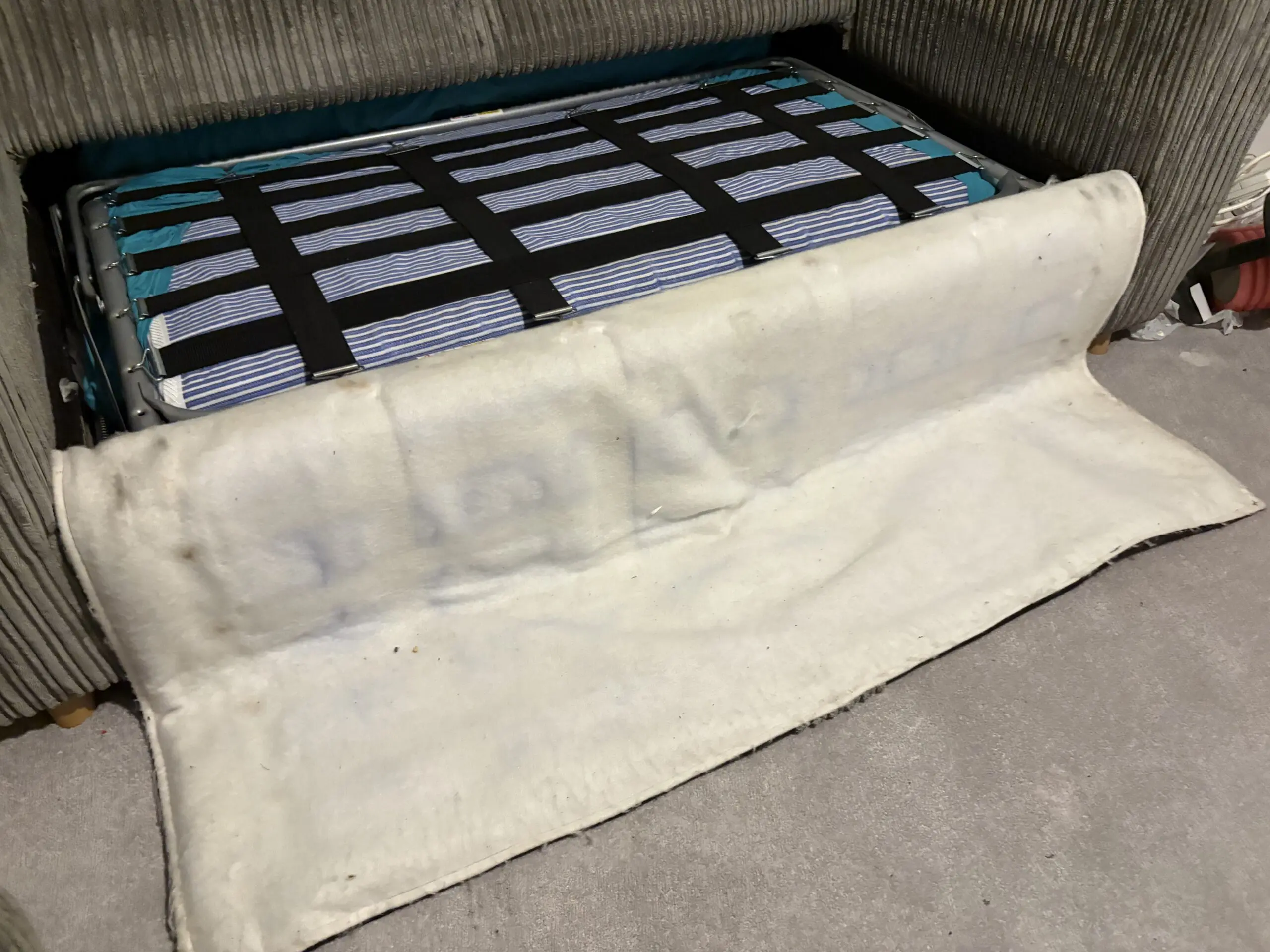 DFS Honey Sofabed & Footstool