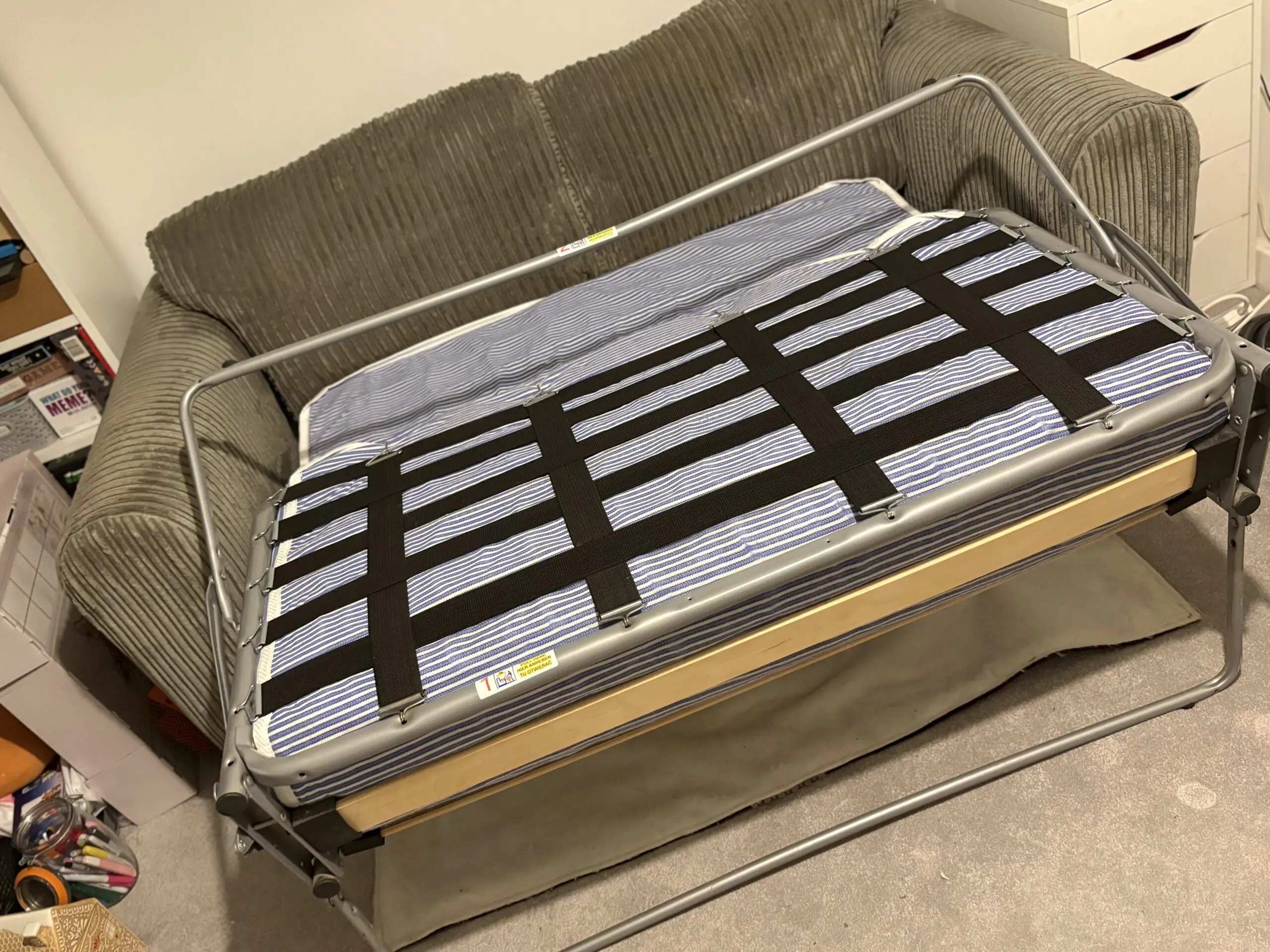 DFS Honey Sofabed & Footstool