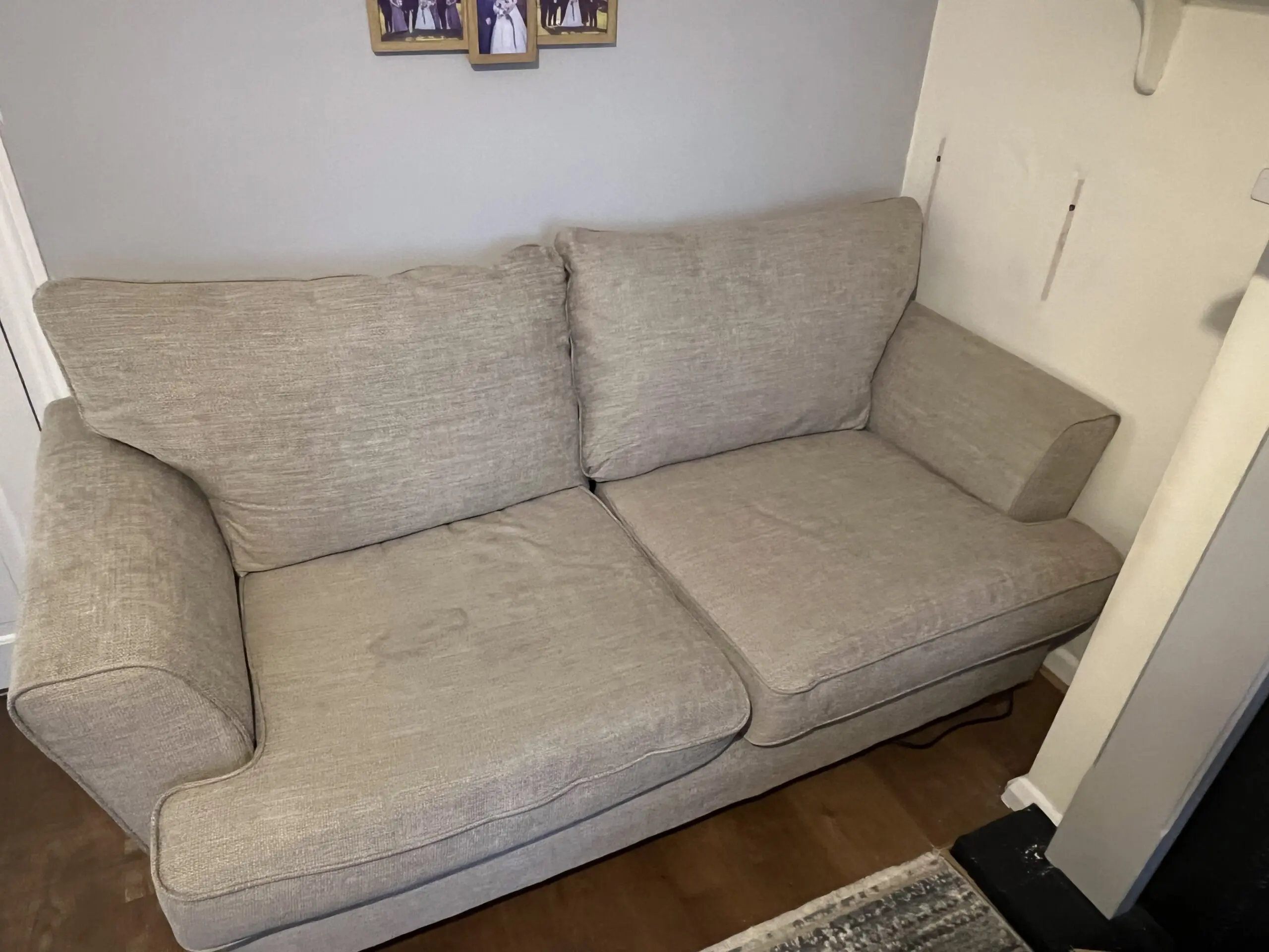 SCS Beige with Oak Effect Trim Jessie Sofa Suite