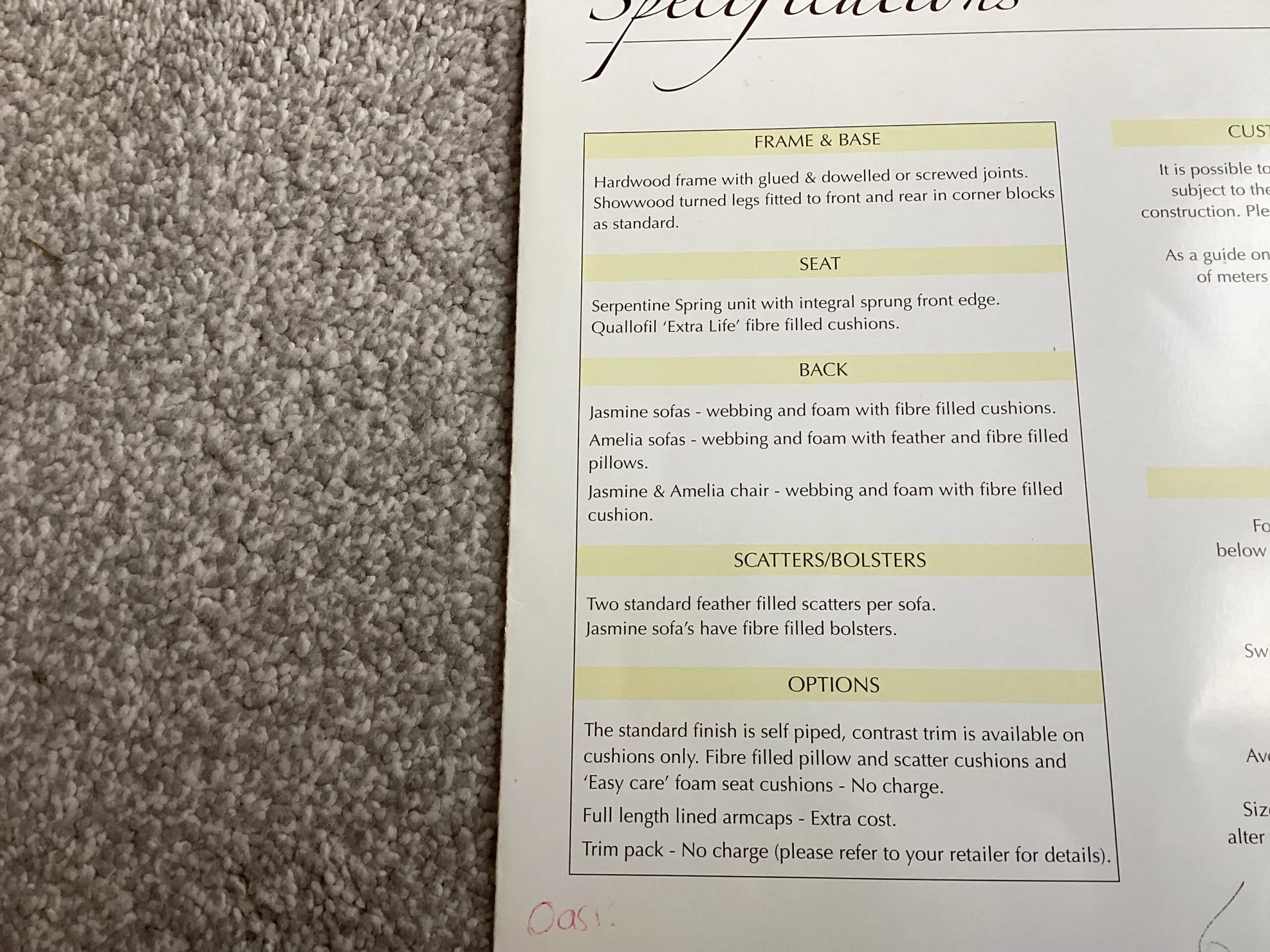 Derwent Hand Crafted Upholstery .