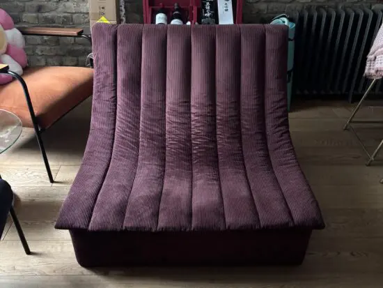 Habitat 60 Scoop Fabric Chair - Burgundy