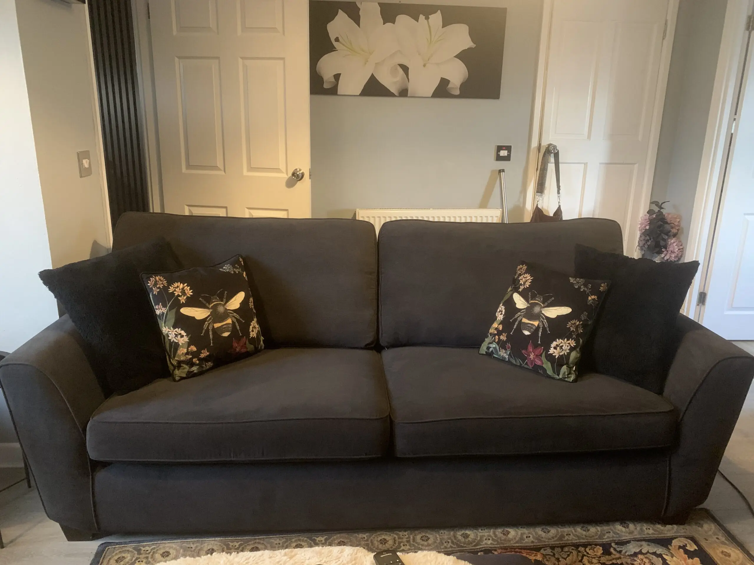 Dfs black 4 seater