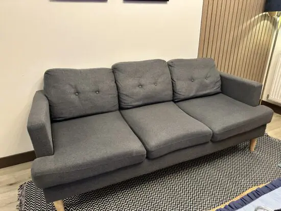 Argos 3 seater sofa Denim Blue fair used