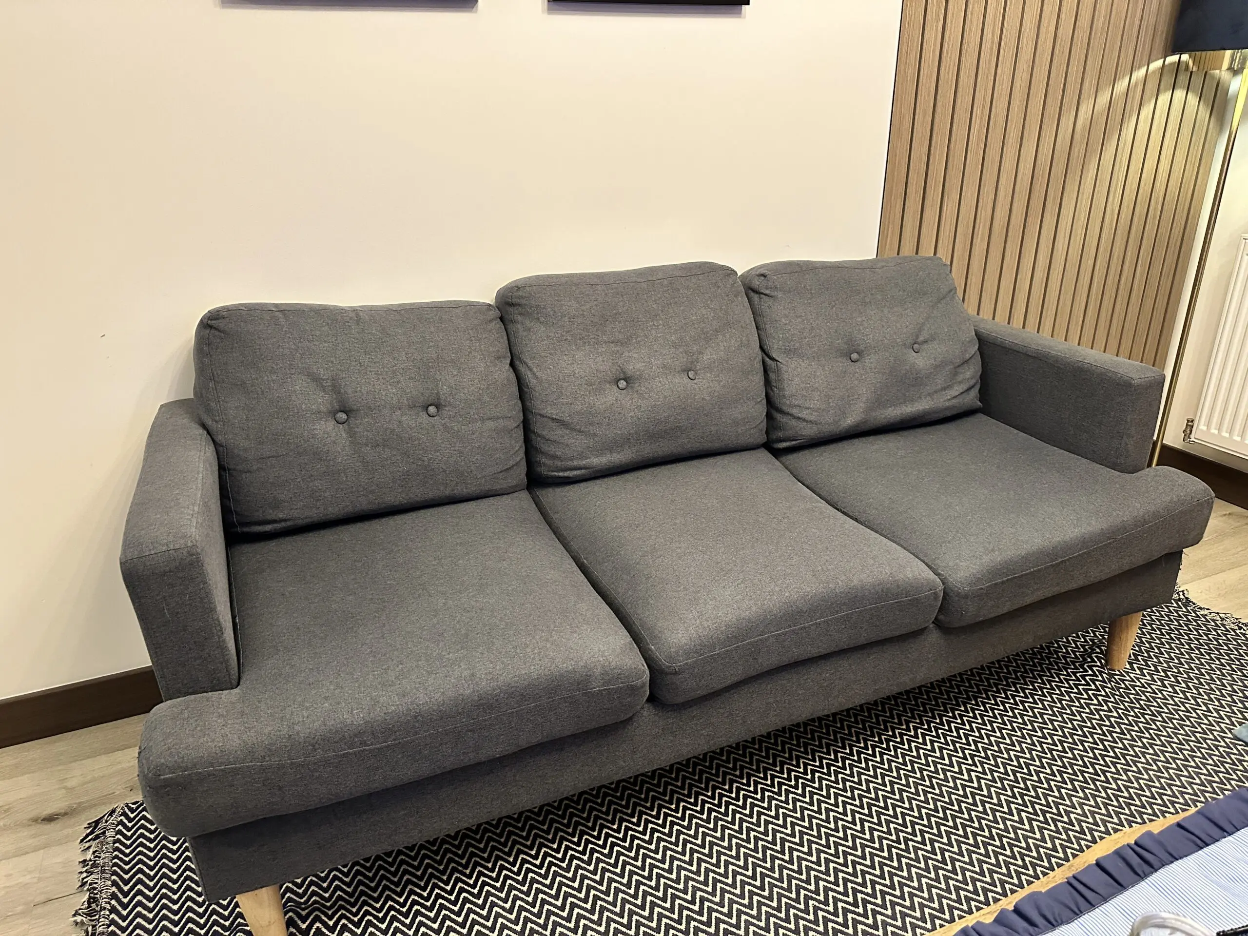 Argos 3 seater sofa Denim Blue fair used