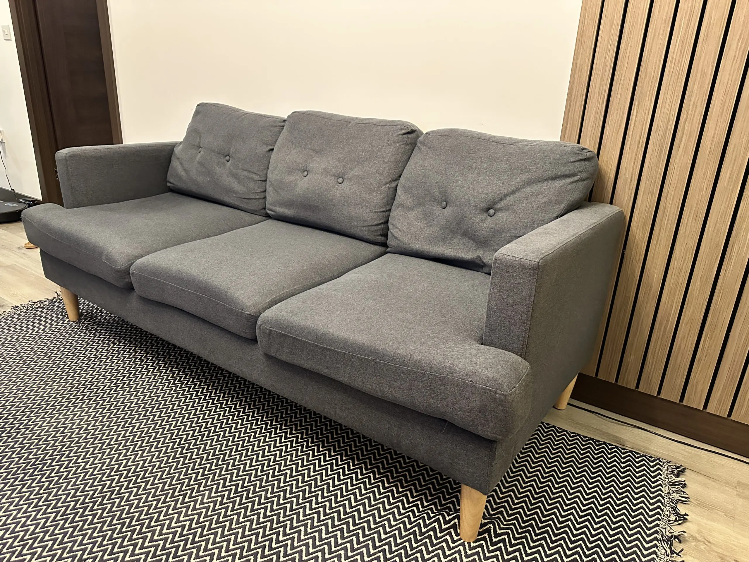 Argos 3 seater sofa Denim Blue fair used