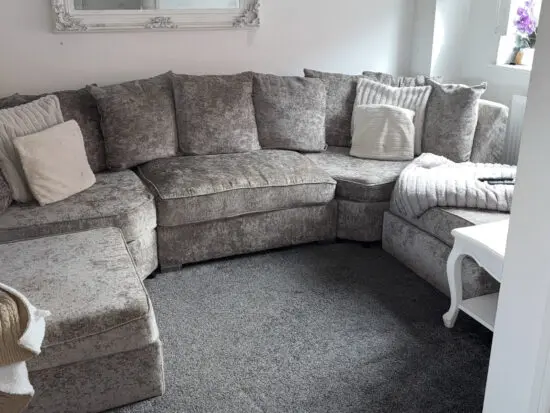 Beige truffle U bishop sofa