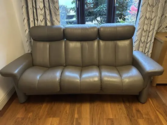 Stressless Legend 3 seater Leather grey/brown Sofa