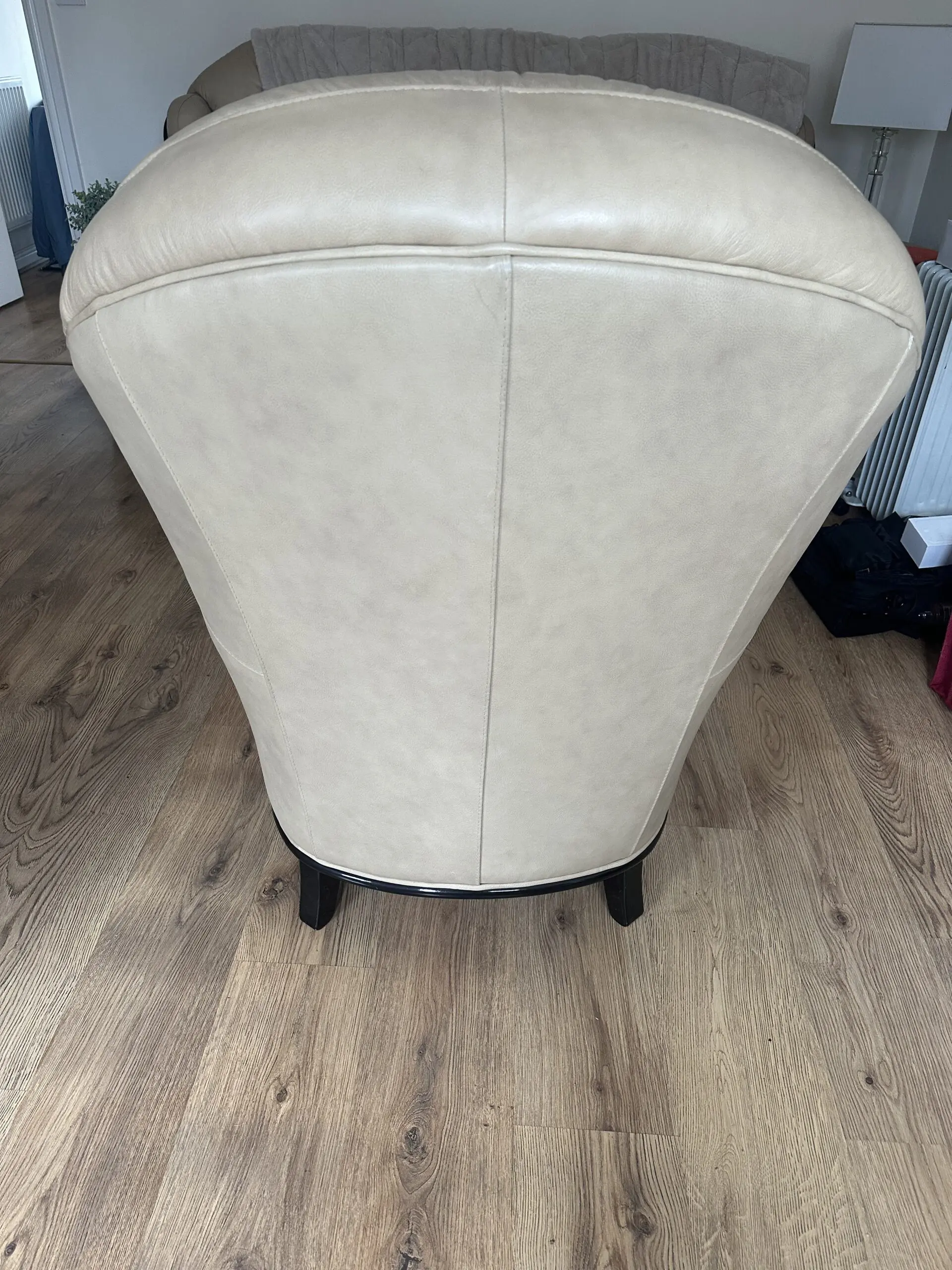 Italian leather well looked after sofa & chairs