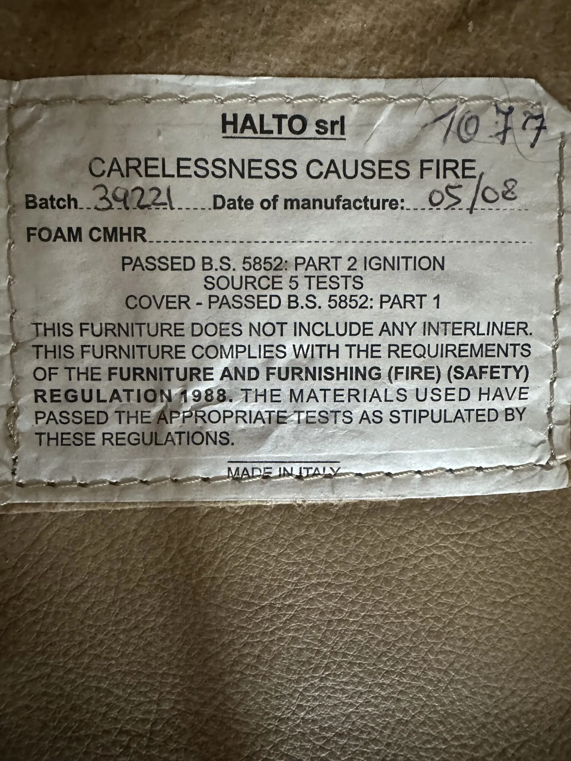 Italian leather well looked after sofa & chairs