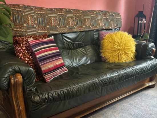Vintage sofa + arm chair