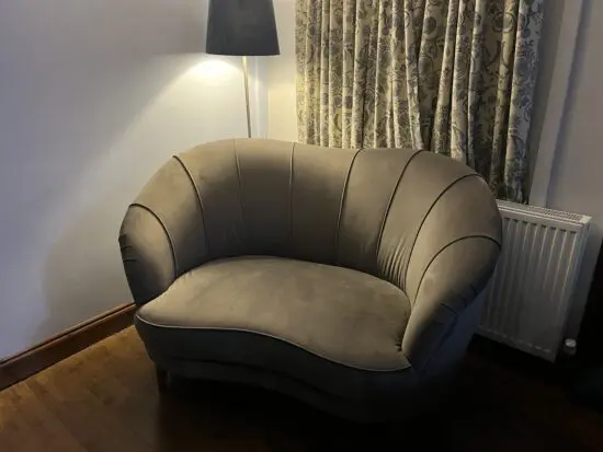 Asphalt Grey Perle Loveseat from Sofology