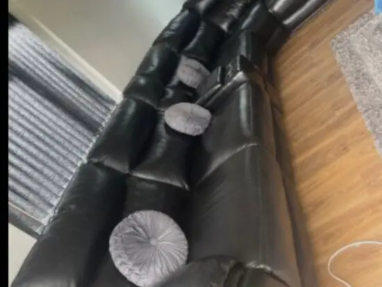 DFS Trek Black Leather Sofa – Premium Quality, £2,000