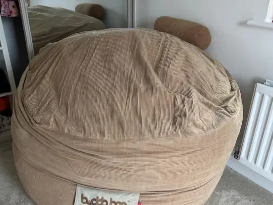 Budda Bag Midi - Large Memory Foam Bag - Beige Cord Cover