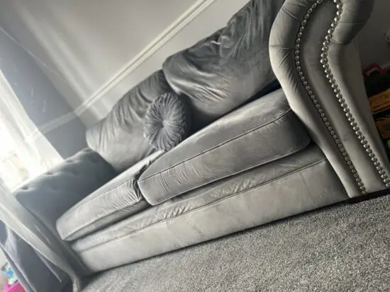 Two seat grey sofa