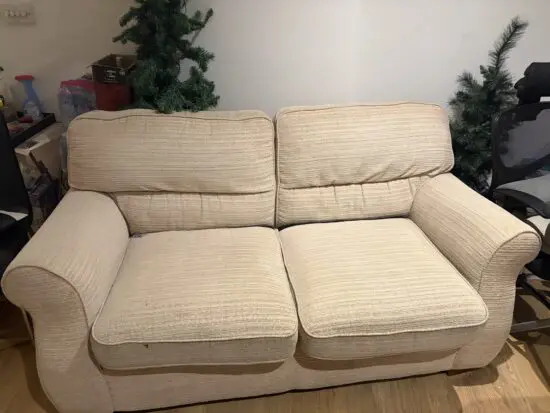 DFS cream sofa bed double seater