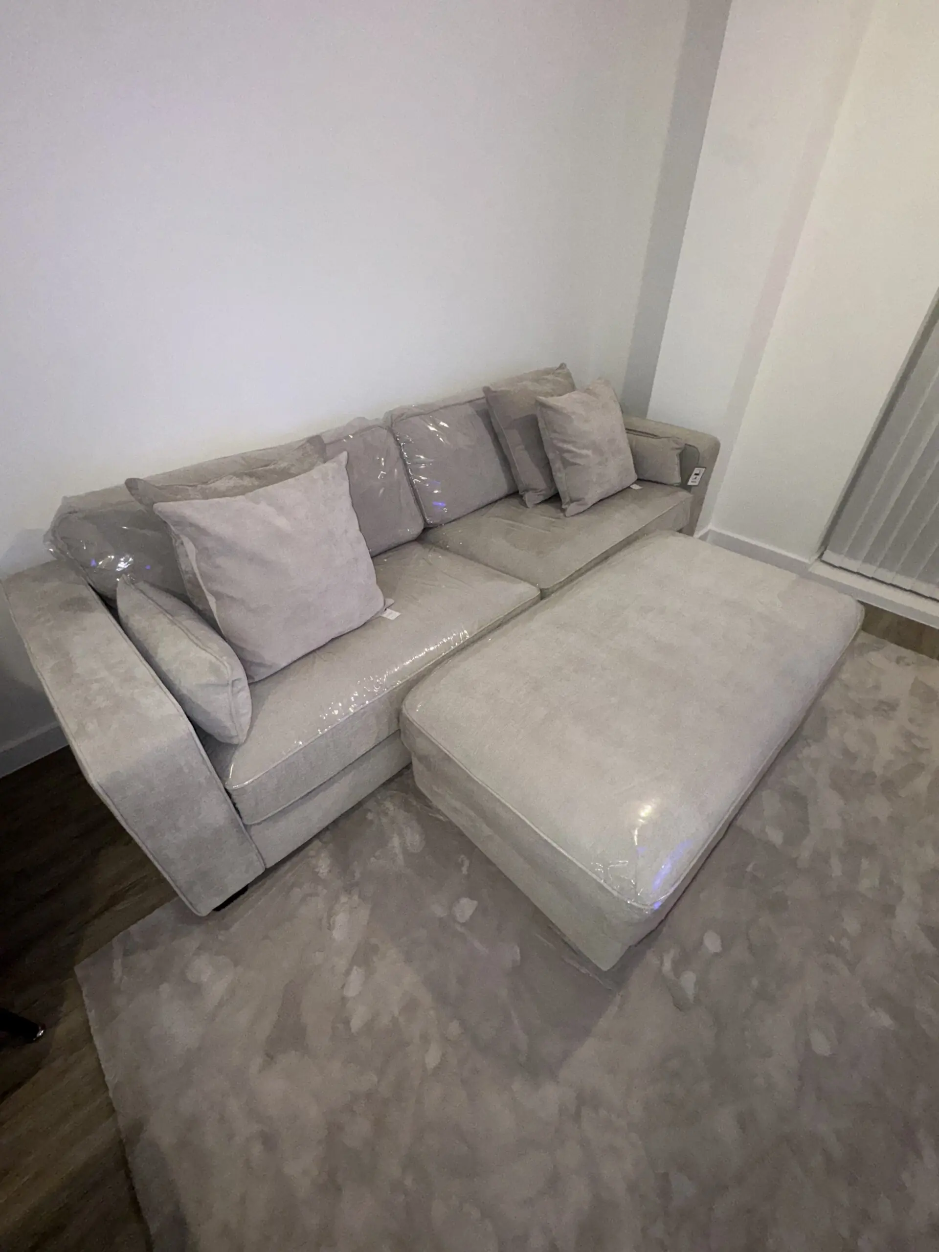 Sofa Club Summer Linen Large Sofa & Matching Storage Footstall